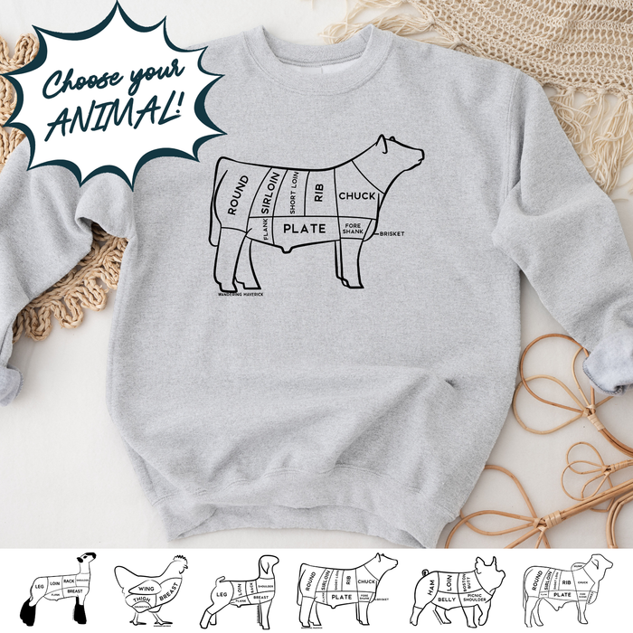 CUTS - CHOOSE YOUR ANIMAL – Crewneck