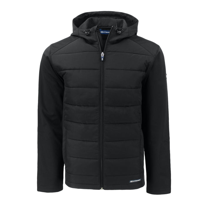 Cutter & Buck Tall Evoke Hybrid Eco Softshell Recycled Full Zip Hooded Jacket