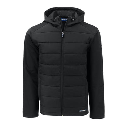 Cutter & Buck Tall Evoke Hybrid Eco Softshell Recycled Full Zip Hooded Jacket