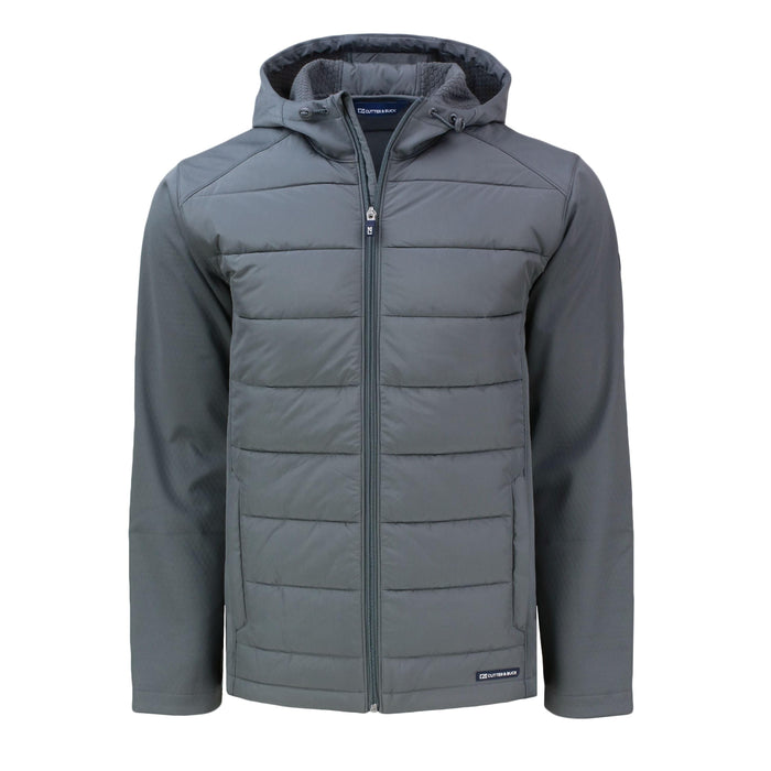 Cutter & Buck Tall Evoke Hybrid Eco Softshell Recycled Full Zip Hooded Jacket
