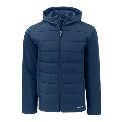 Cutter & Buck Tall Evoke Hybrid Eco Softshell Recycled Full Zip Hooded Jacket