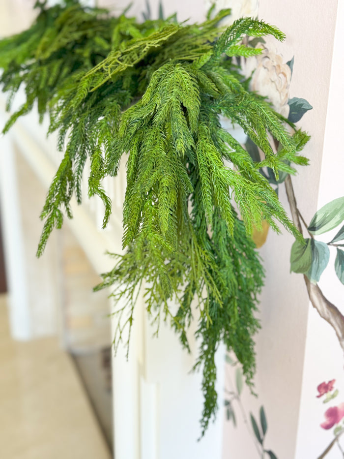 Cypress And Norfolk Pine Mixed Garland