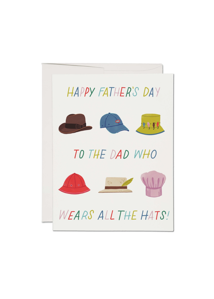 Dad With All The Hats Father's Day Card
