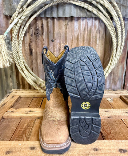 Dan Post Brantley Leather Western Childrens Boot