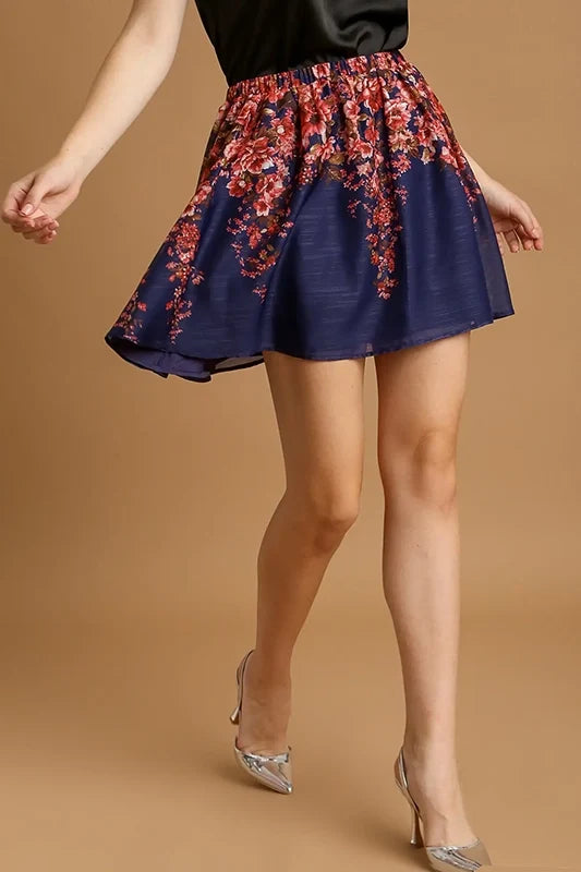 Dancin' in the Moonlight Floral Skirt-Cute-Trendy-Shop-Womens-Boutique-Clothing-Store