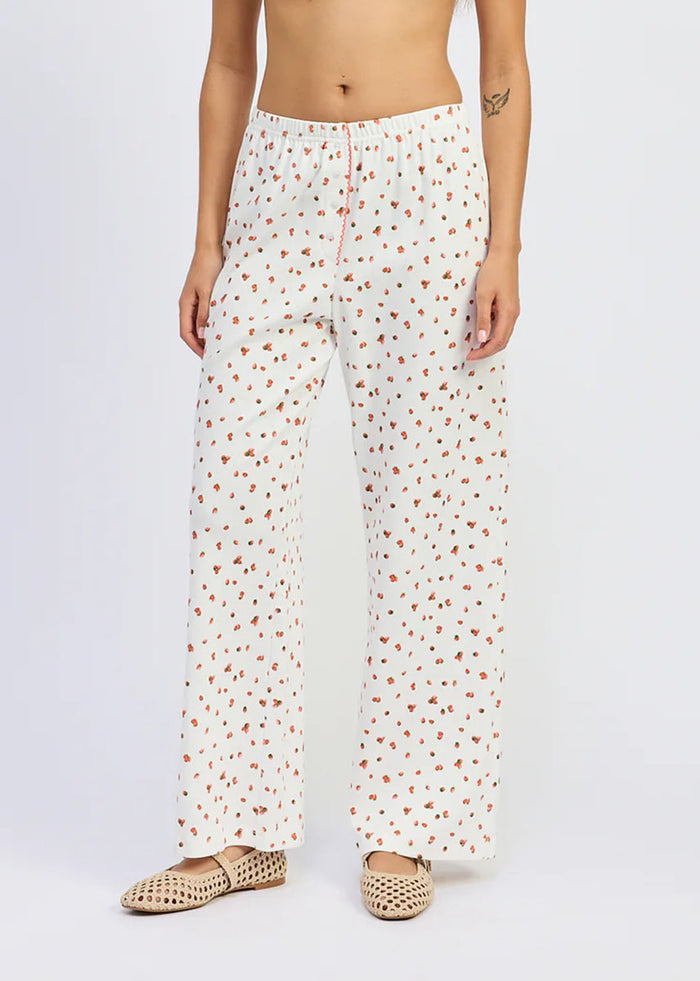 Dasha Pant - White & Red
