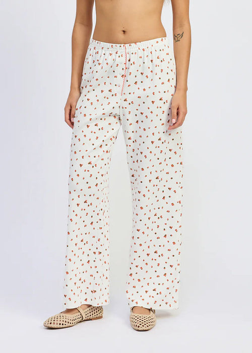 Dasha Pant - White & Red