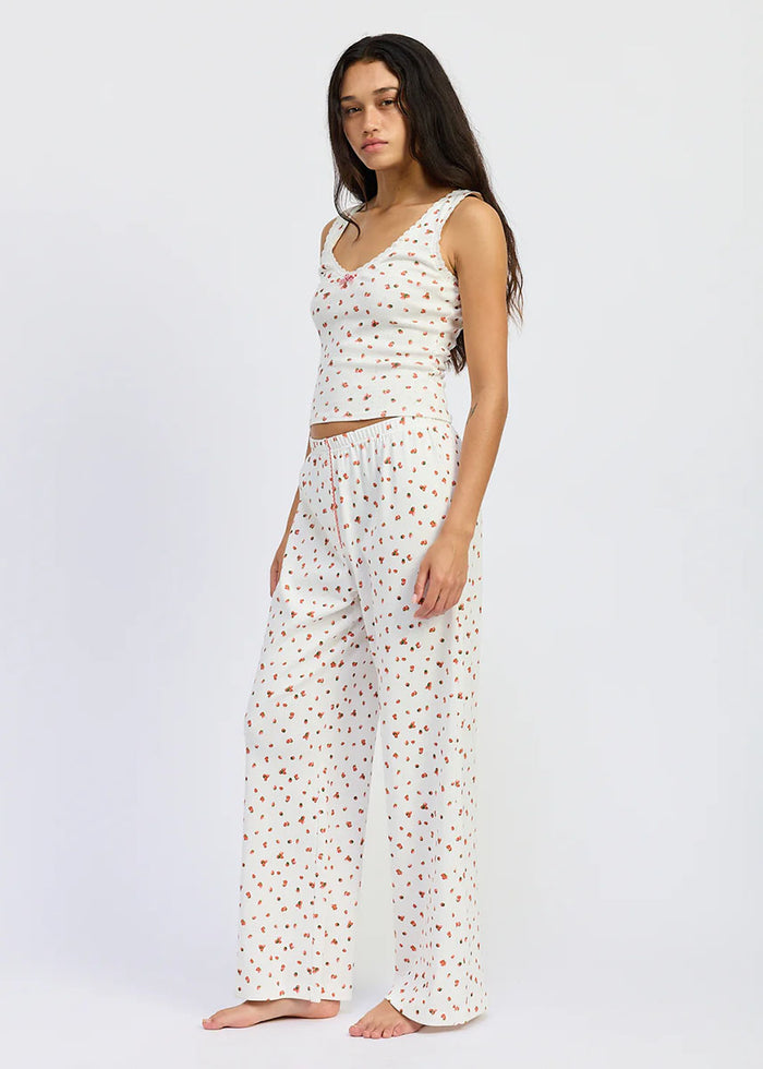 Dasha Pant - White & Red