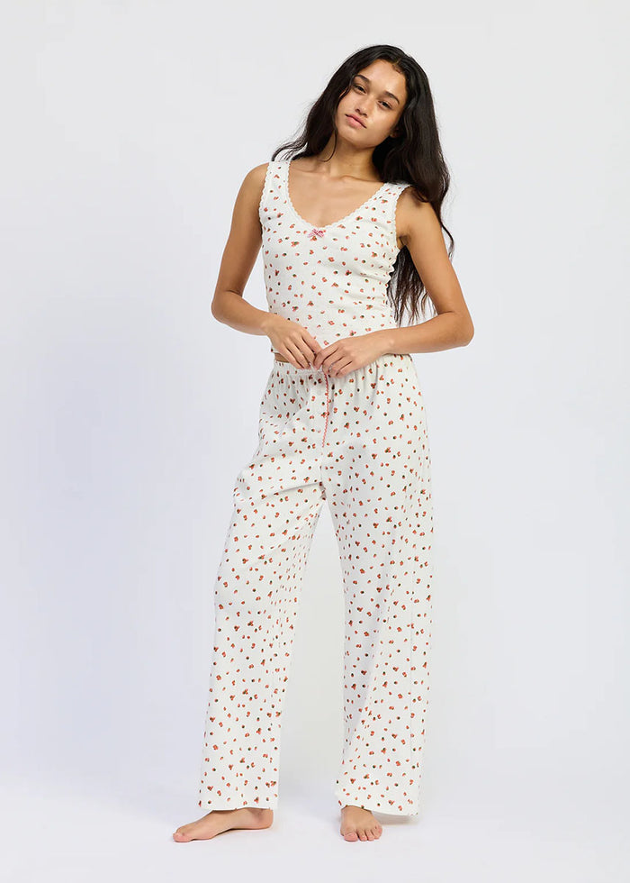 Dasha Pant - White & Red