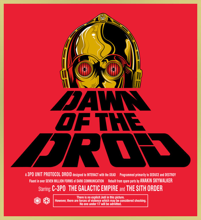 DAWN OF THE DROID - C3-PO /  DAWN OF THE DEAD TURBO TEE!