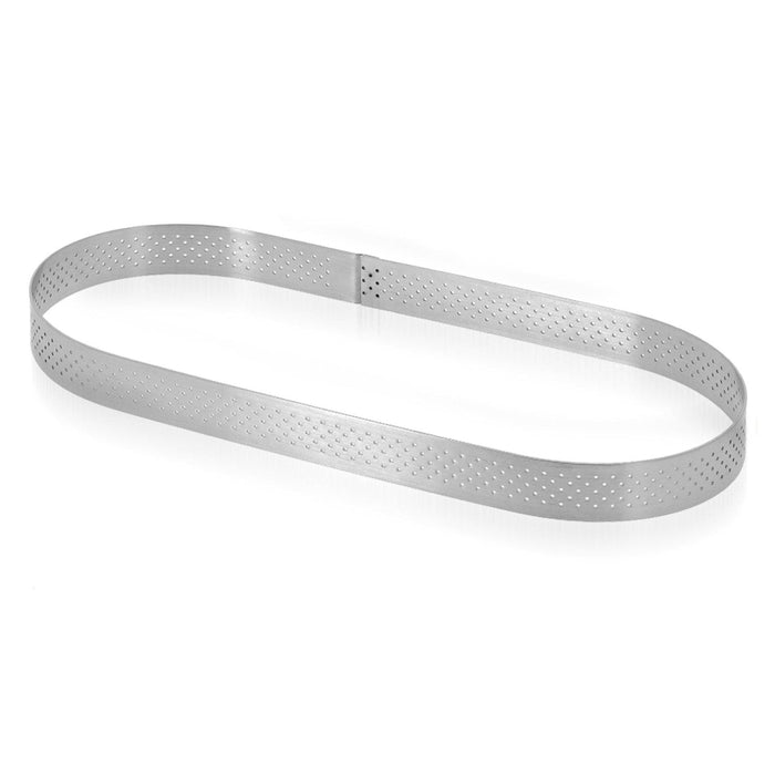 de Buyer Valrhona Perforated Oval Tart Ring, 12-in. - Kitchen Universe