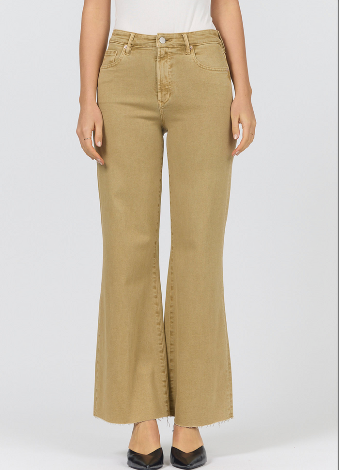 high rise khaki denim