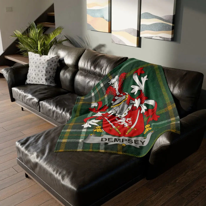 Dempsey Family Crest Blanket for Home Decor