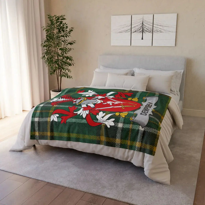 Personalized Family Crest Decorative Blanket for Any Room