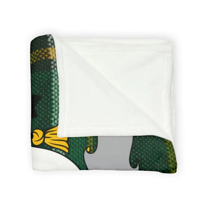 Cozy Green and White Animal Print Blanket