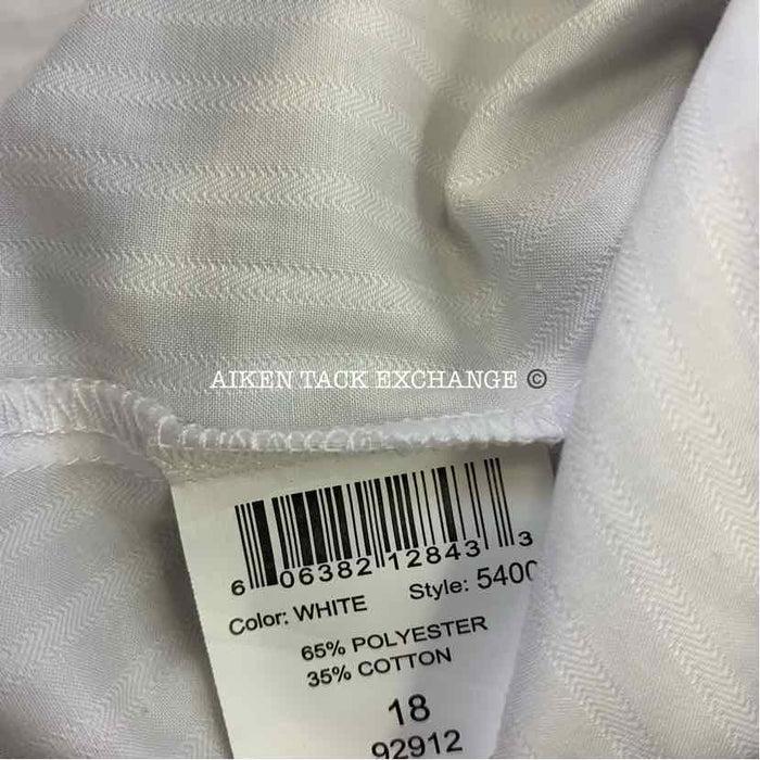 Devon-Aire Long Sleeve Show Shirt, Size 18
