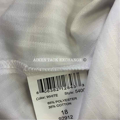 Devon-Aire Long Sleeve Show Shirt, Size 18