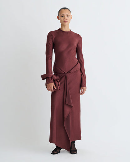 Diah - Maxi dress - Mahogany