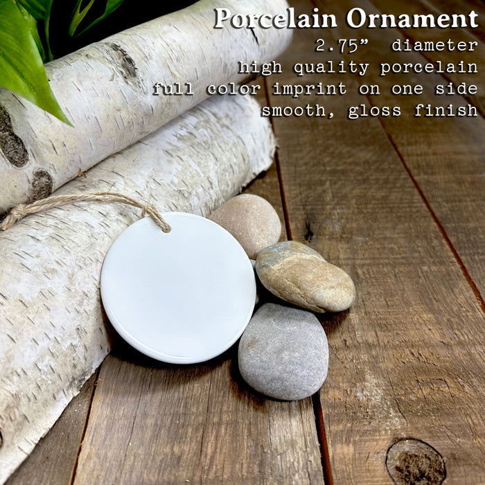 Distressed Home w/ State - Custom Ornament