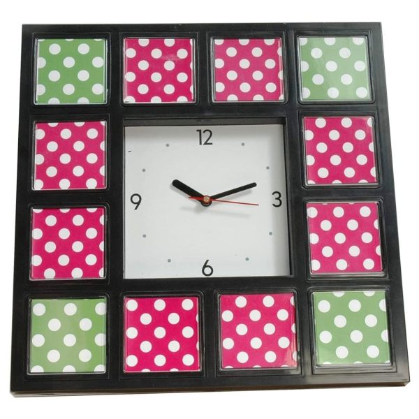 Multi Photo Clock with embroidery design
