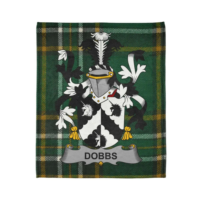 Dobbs Family Crest Plaid Background