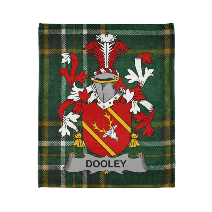 Dooley Family Crest Tartan Blanket Heritage Style