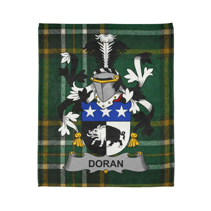 Family Crest of Doran Tartan Design Blanket