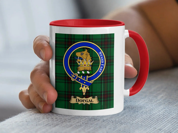 Dougal family crest ceramic mug for everyday coffee and tea