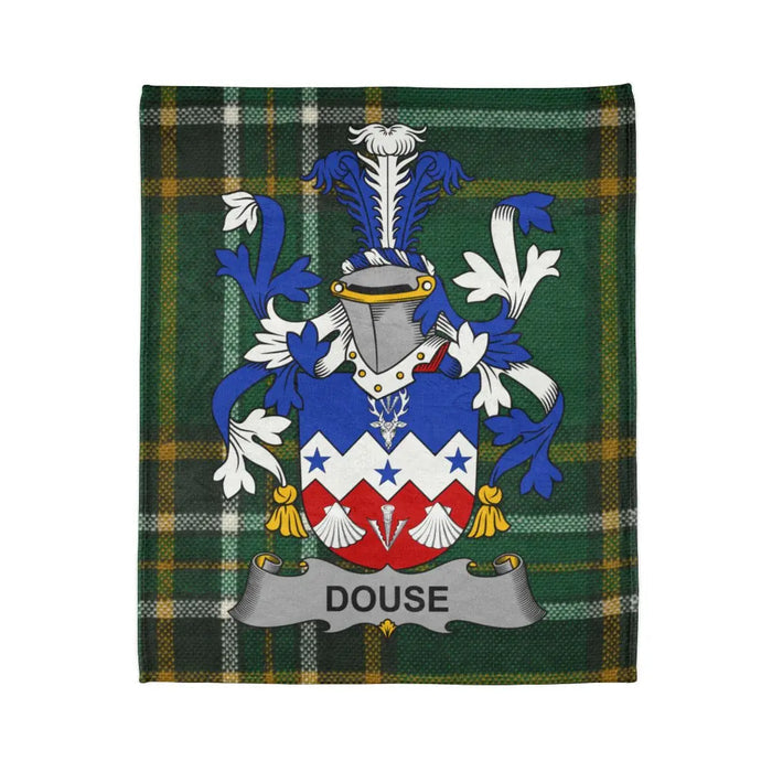 Douse Coat of Arms Plaid Pattern Design Blanket