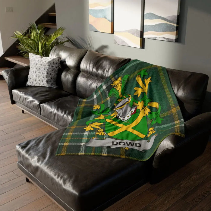 Dowd Family Crest Design Blanket for Home Decor