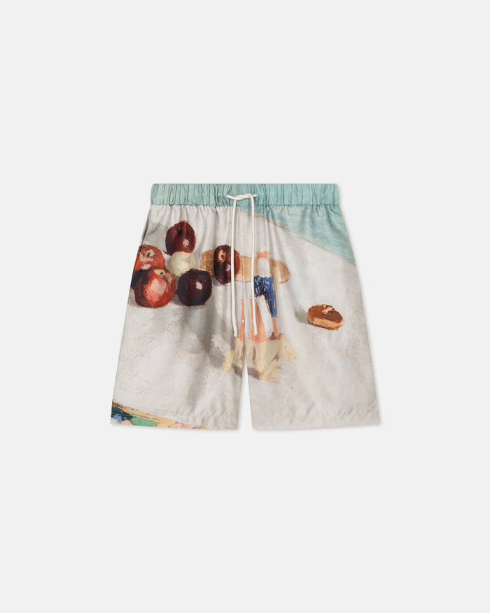 Doxxi - Printed Silk Twill Shorts - Gingerbread Heart