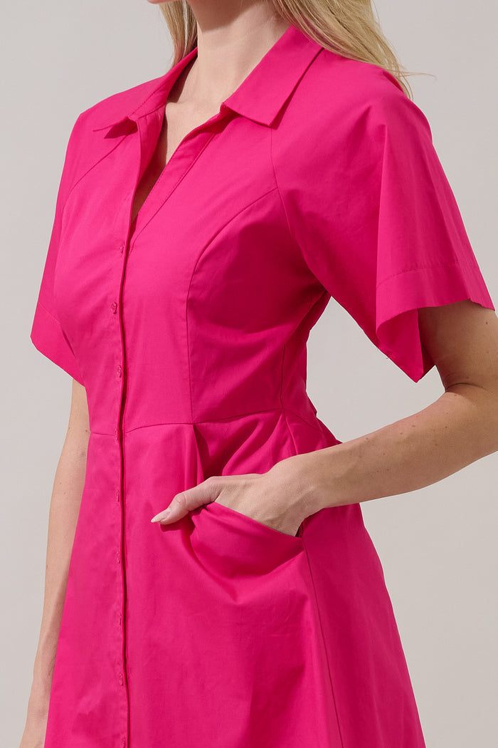 Durella Button Down Mini Dress