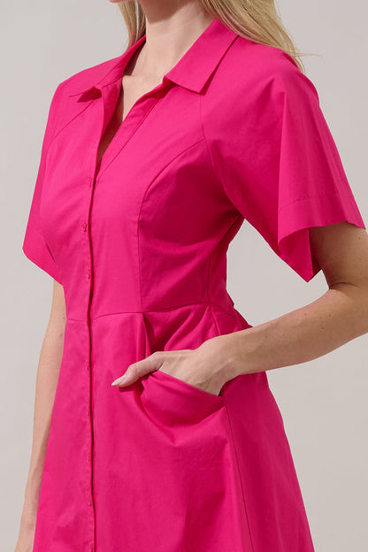 Durella Button Down Mini Dress