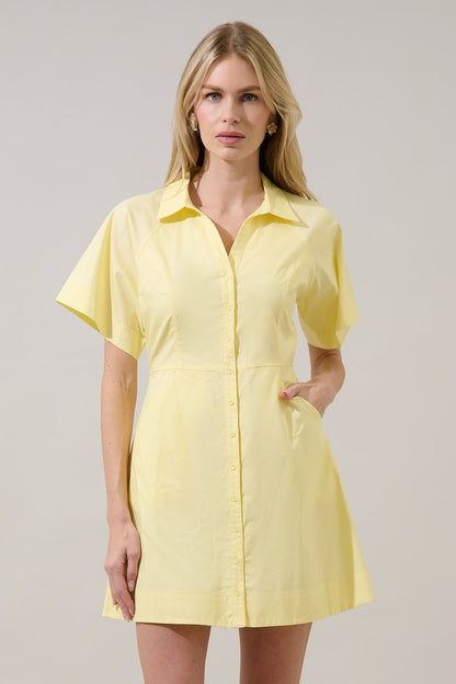 Durella Button Down Mini Dress