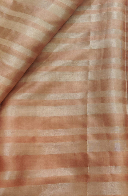 Dusty rose and gold stripes fabric