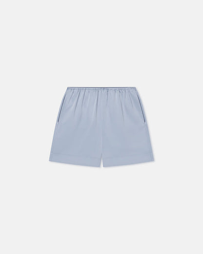 Dylla - Tailored Slip Satin Shorts - Ice Blue