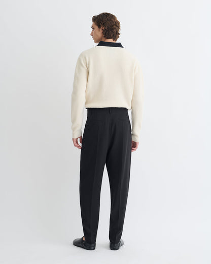 Eamon - Crepe Twill Tapered Pants - Black