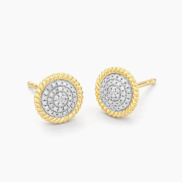 Earrings Circle Rope Stud Waterproof