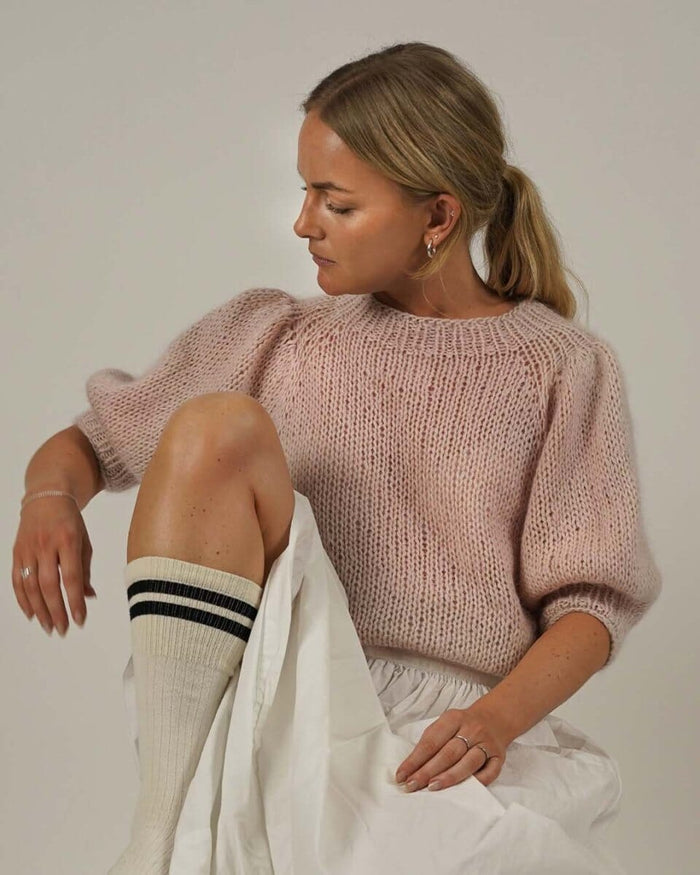 Chunky T-shirt on large needles by Önling, No 12 + silk mohair knitting kit