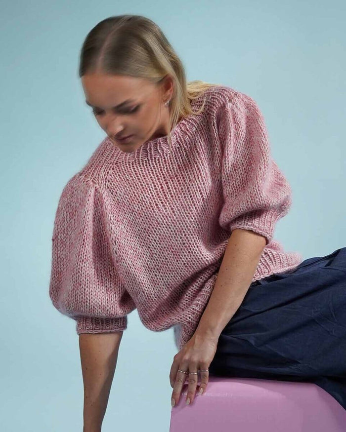 Chunky T-shirt on large needles by Önling, No 4 + silk mohair knitting kit