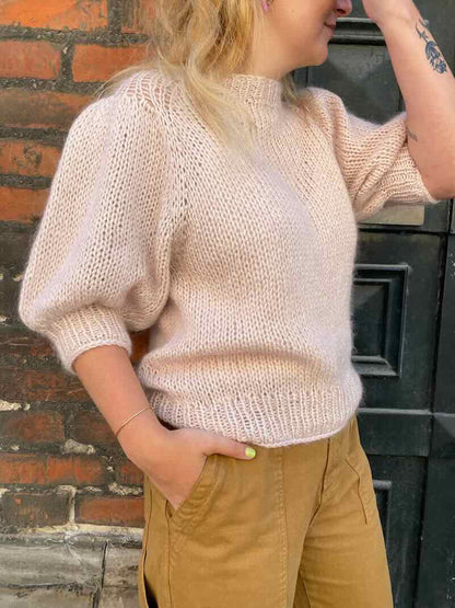 Chunky T-shirt on large needles by Önling, No 12 + silk mohair knitting kit Knitting kits Önling - Katrine Hannibal