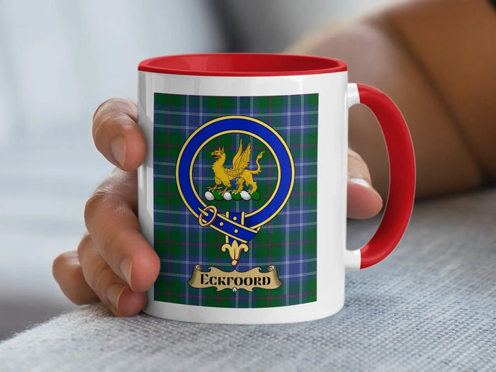 Eckfoord family crest ceramic mug for everyday coffee and tea