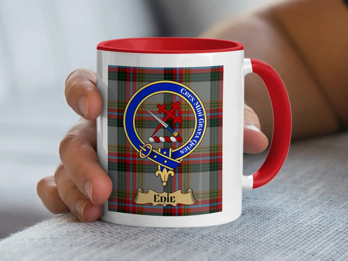 Edie family crest ceramic mug for everyday coffee and tea