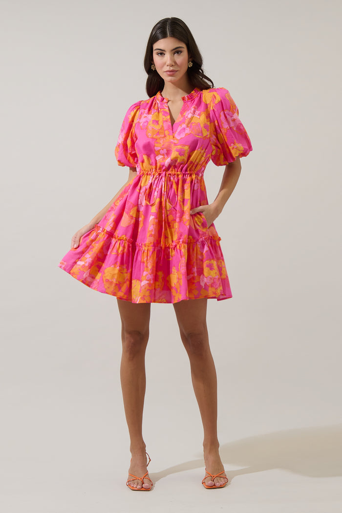 Elaris Floral Noella Shift Mini Dress