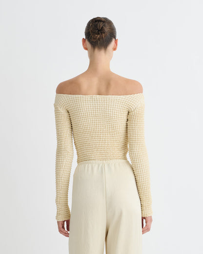 Elita - Long sleeve top - Oat