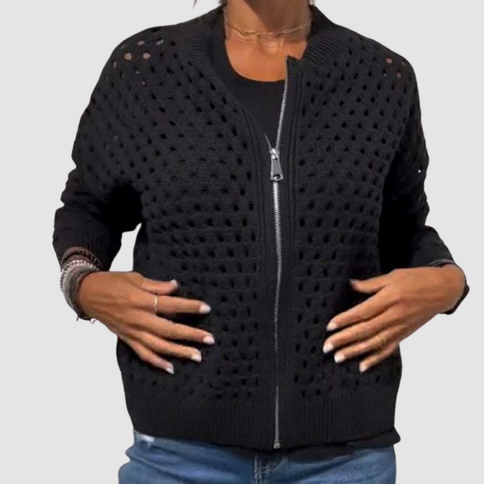 Elodie | Soft Zip-Front Cardigan