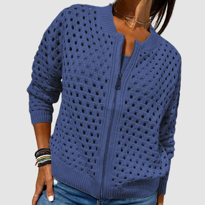 Elodie | Soft Zip-Front Cardigan