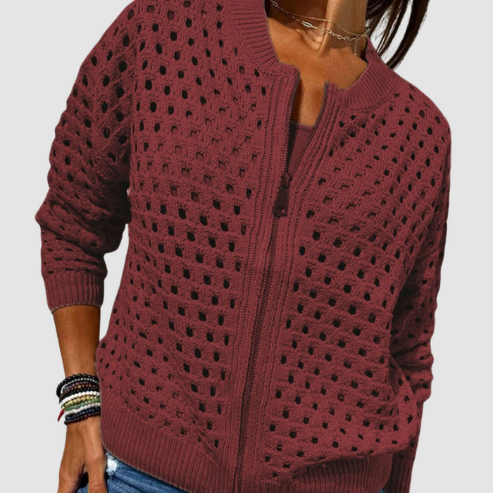 Elodie | Soft Zip-Front Cardigan