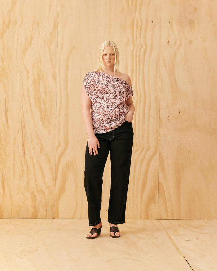 EMALEN BLOUSE PINK SCATTER FLORAL