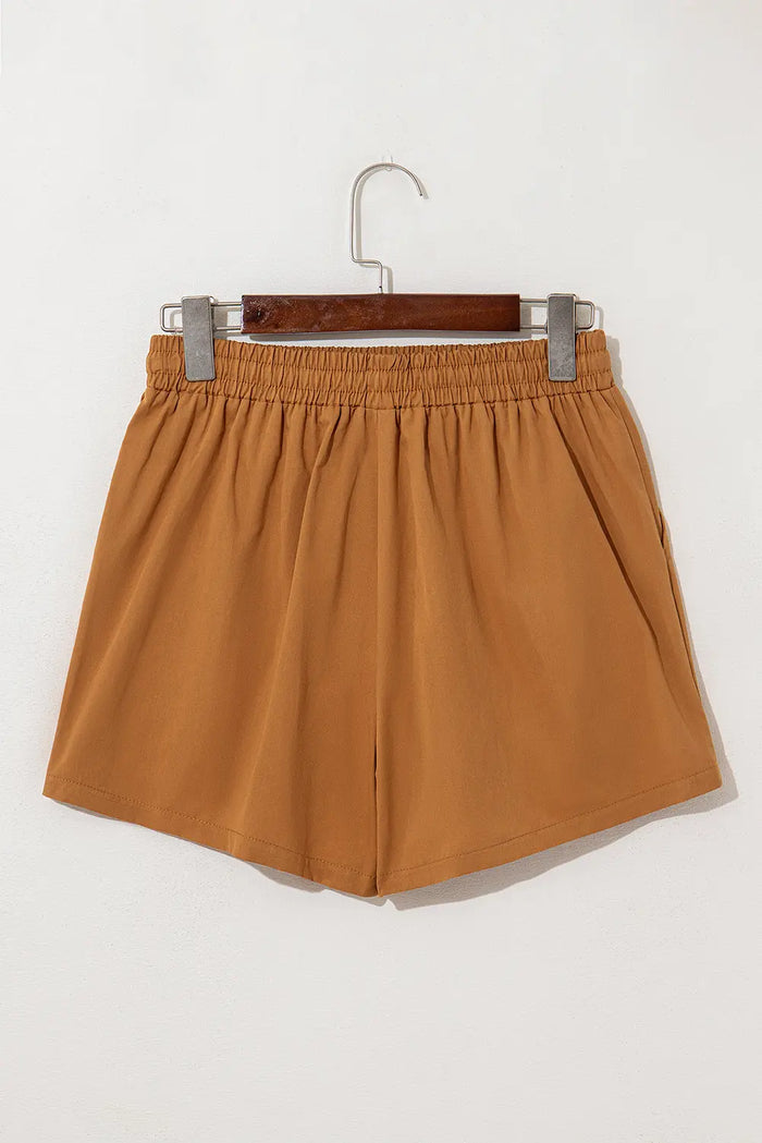 Embroidered Boho Tasseled Drawstring Elastic Waist Casual shorts - Bottoms/Casual Shorts